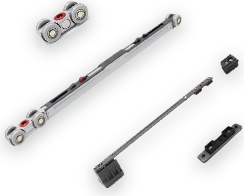 Soft closing hanging roller